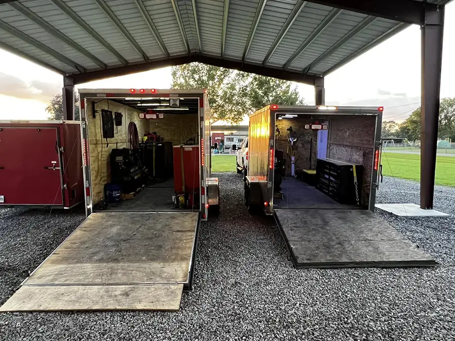 Truck and trailer repair service - mechanic working on heavy duty vehicle